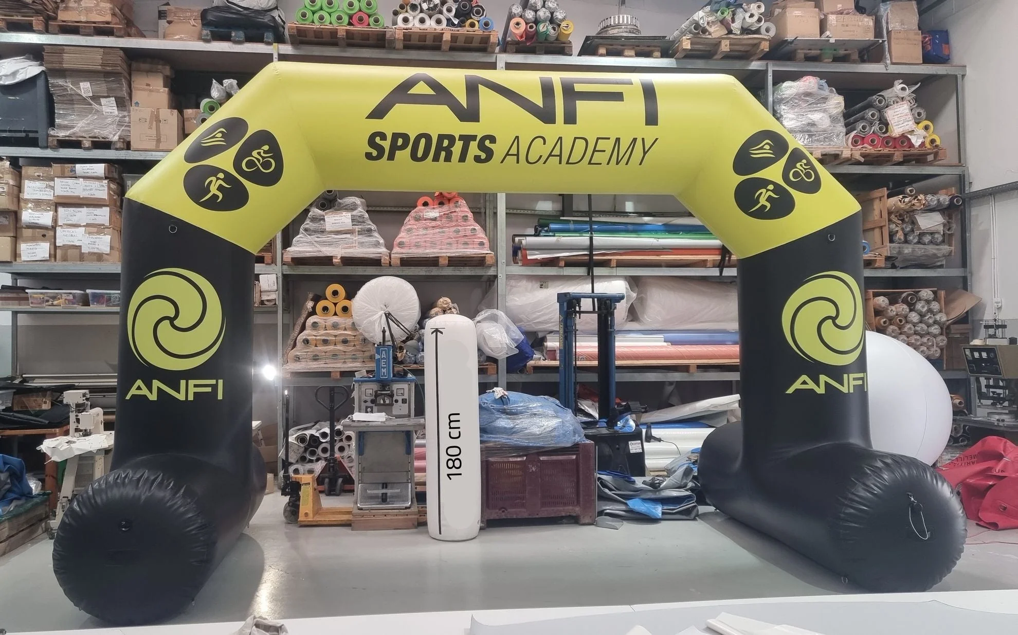 Arco hinchable flotante para eventos acuáticos