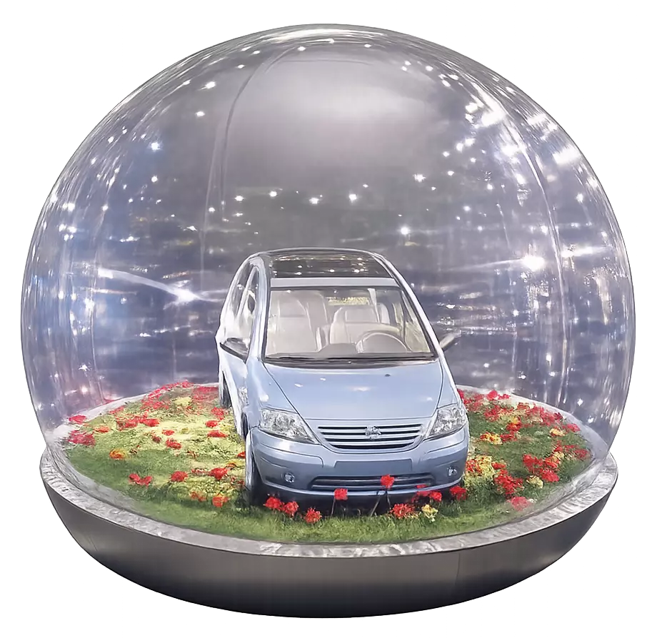 Domo hinchable transparente transitable